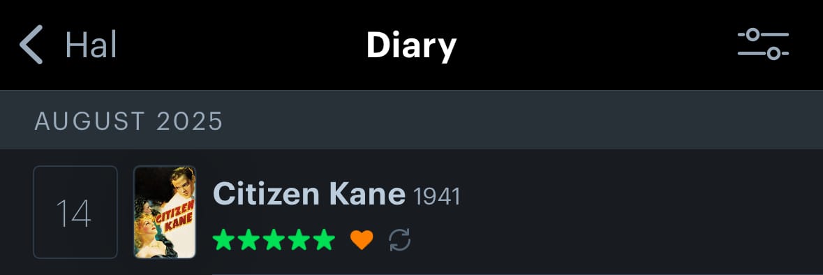 Logging a Film on Letterboxd