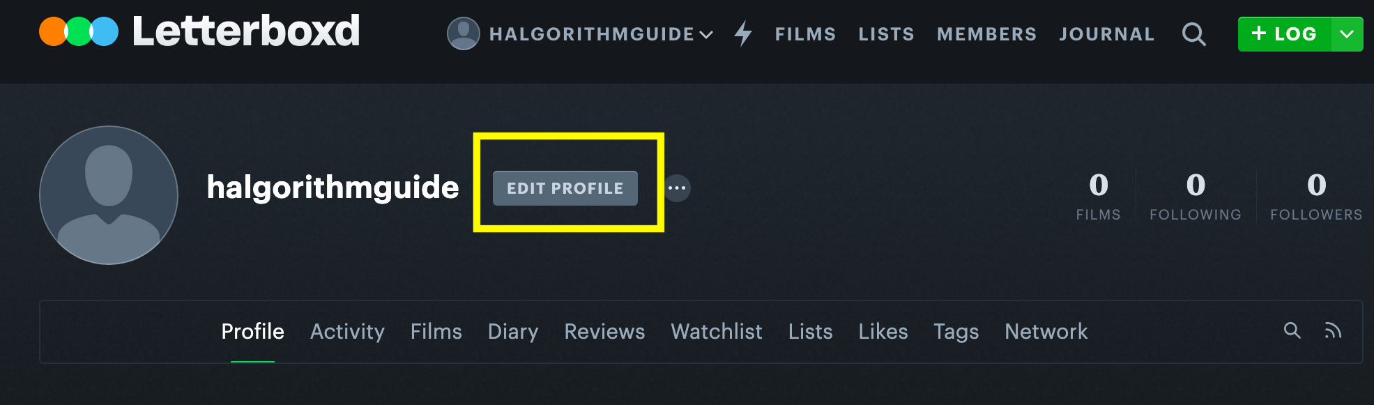 Setting Up Your Letterboxd Profile